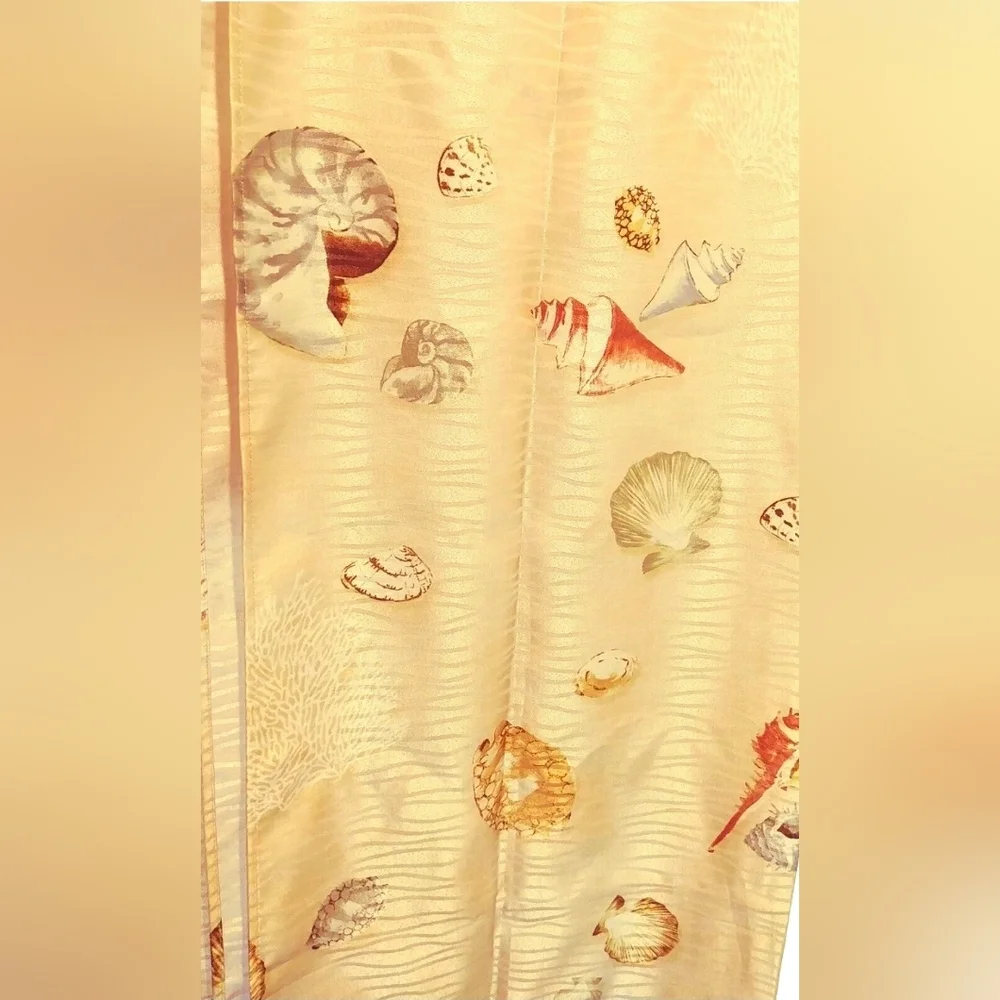 Bacova Golden Sands Shower Curtain, with Seashells and Coral 70-Inch
